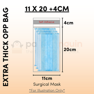 100pcs Opp Transparent Plastic bag, Self Adhesive Bag, Clear Transparent  Bag 自粘袋 [Various Size]